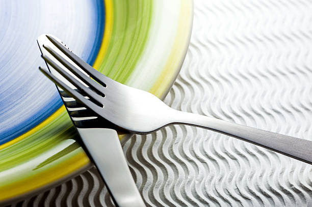 istock Close-up shot of plate with fork and knife 639545766