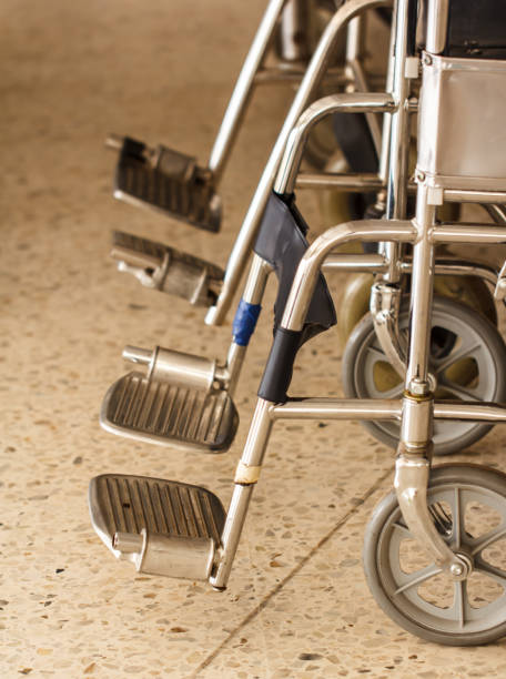 istock Wheel chair wheel 639547616
