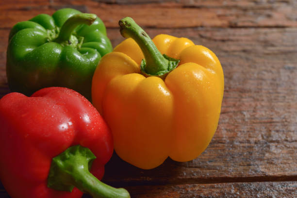 istock Red Green and Yellow sweet pepper 639549760