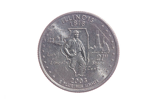 istock USA Quarter Coin - Illinois 639550698