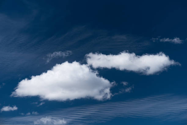 istock Blue sky and white clouds closeup 639552630
