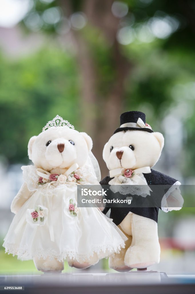 Wedding Doll Stock Photo - Download Image Now - Affectionate, Arts Culture  and Entertainment, Bear - iStock