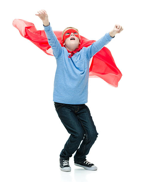 istock Little superhero trying to fly 639553722