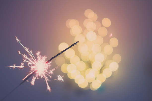 istock Festive lights and sparkler 639559462