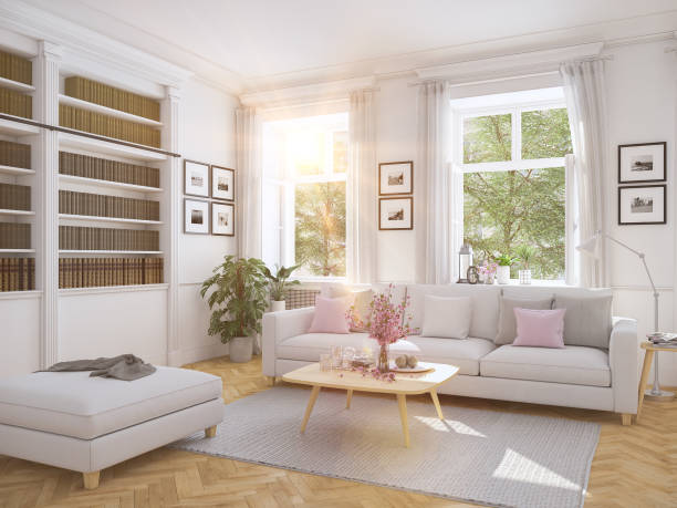 istock modern living room in townhouse. 3d rendering 639560970