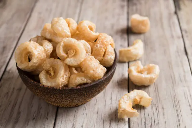 Photo of Pork rinds also known as chicharon or chicharrones