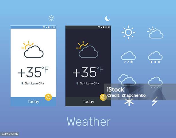 Climate Computer Interface User Interface Template Stock Illustration - Download Image Now ...