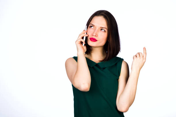 istock Girl with a mobile cell phone 639566666