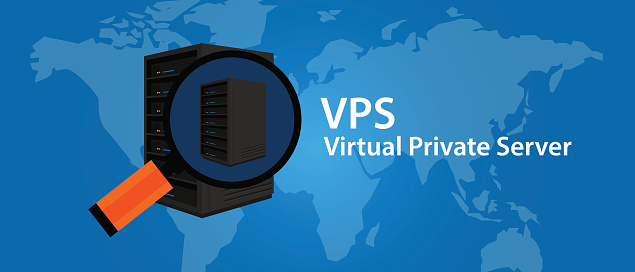 VPS Virtual private server web hosting services infrasctructure technology vector