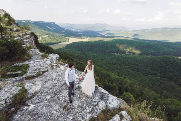 istock Wedding photo in the mountains 639573262