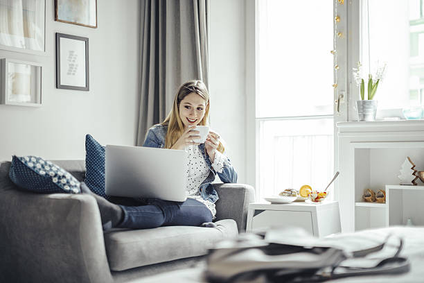 istock Young woman at home 639576204