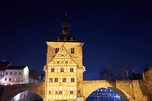 Bamberg Old Town Hall at night
