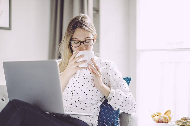 istock Young woman at home 639578478