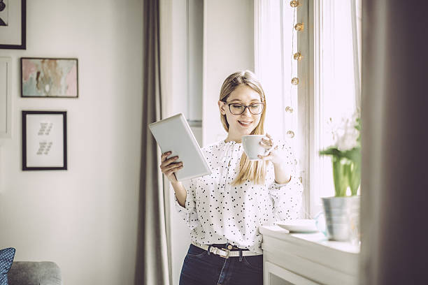 istock Young woman at home 639578664
