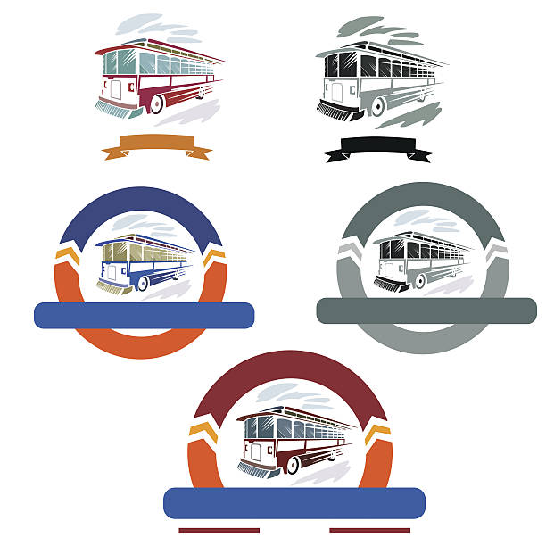 illustrazioni stock, clip art, cartoni animati e icone di tendenza di l'autobus - transportation bus mode of transport public transportation