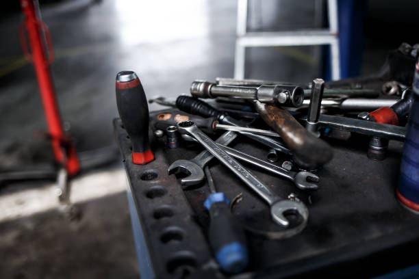 istock tools in car repair service 639581500