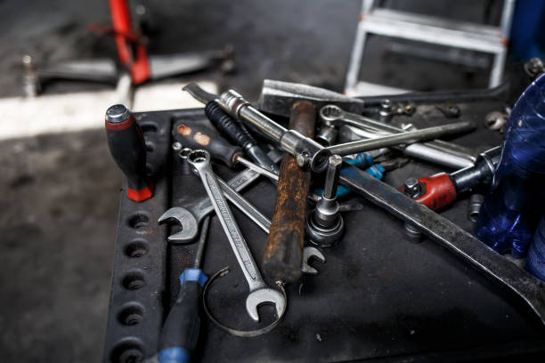 istock tools in car repair service 639581570