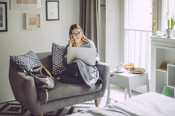 istock Young woman at home 639581858