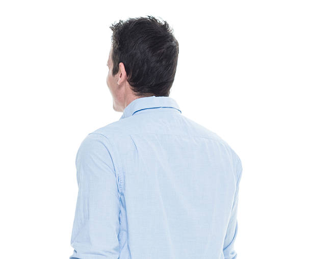 istock Rear view of man looking away 639582916