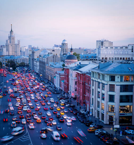 istock Traffic jam in Moscow, Russia 639584076