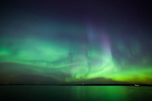 istock Northern lights over lake in finland 639590014