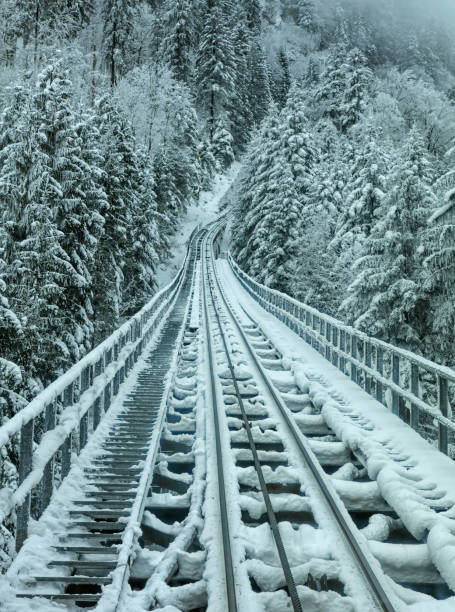 istock Funicular railway in the Swiss Alps in winter 639592026