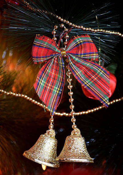 istock Christmas bells on the Christmas tree 639592612