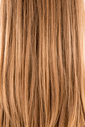 Close up on straight blonde hair