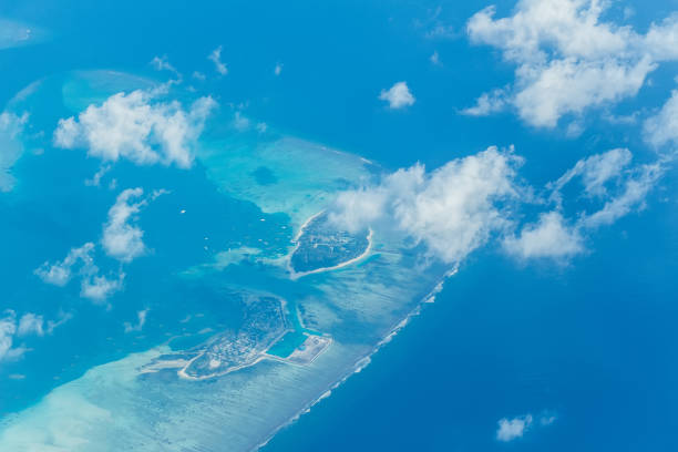 istock Aerial view on Maldives 639601350