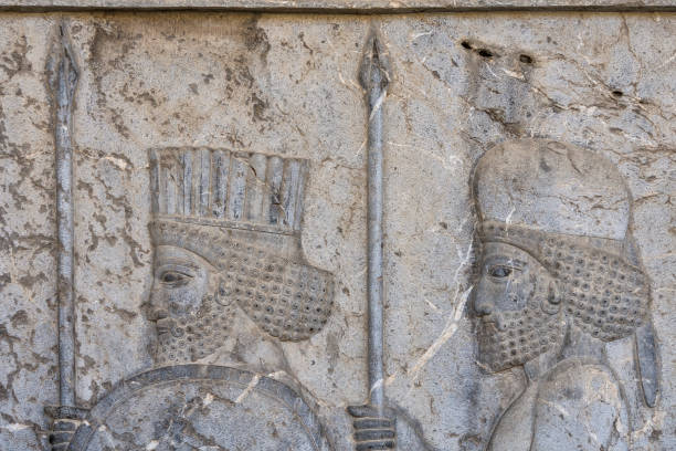 istock Bas-relief at the Apadana, Persepolis, Iran 639604346