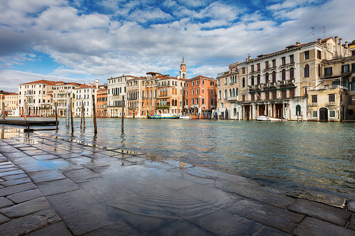 Basilica di Santa Maria della Salute and Grand Canal in Venice, Italy