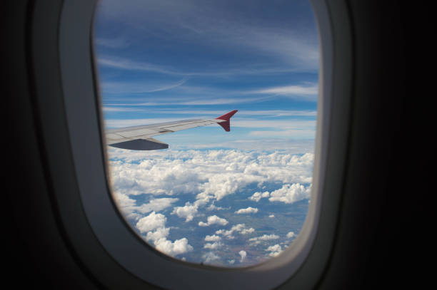 istock View through the window of a passenger plane 639612386