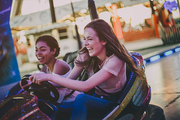 istock Two Best friends in Bumper Car! 639616248