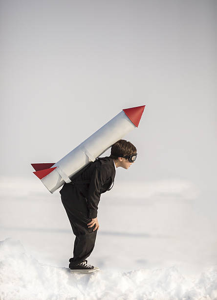 istock Young Business Boy Wearing Rocket 639620830