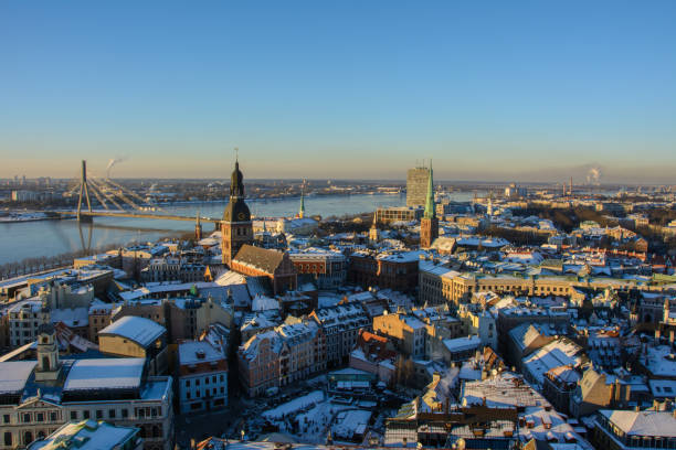 istock Panorama of winter Riga, Latvia 639621704