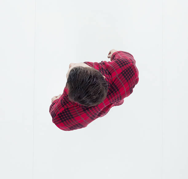 istock Above view of man looking away 639621742