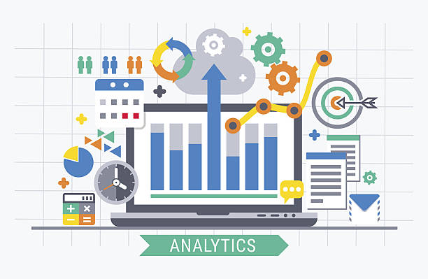 analyse-suchinformationen - vector action solution organization stock-grafiken, -clipart, -cartoons und -symbole