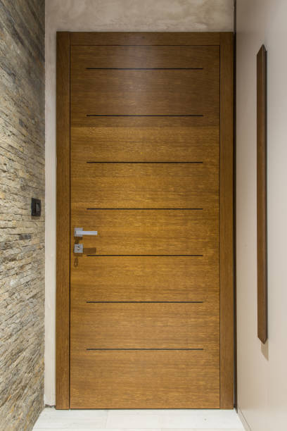 istock Brown wooden door 639624368
