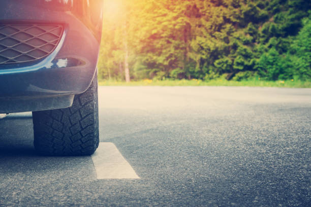 istock Car on asphalt road in summer 639624908