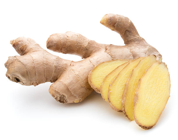 istock Fresh ginger root or rhizome isolated on white background cutout 639636464