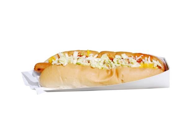istock hot dog with the works 639638264