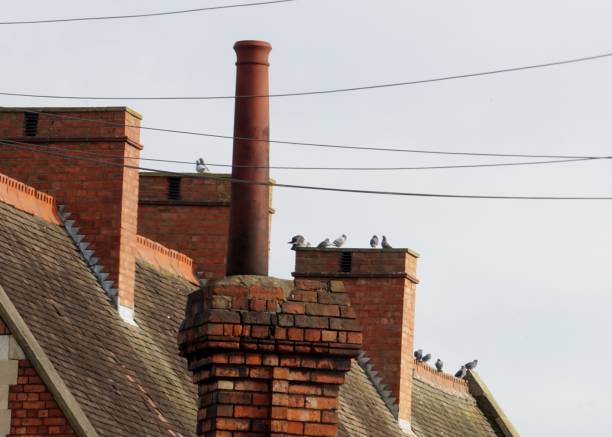 istock Victorian Roof Chimney Stacks 639640466