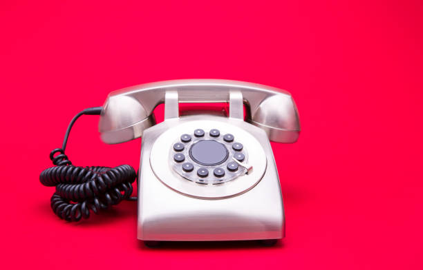 istock Phone handset on a long cord 639644086
