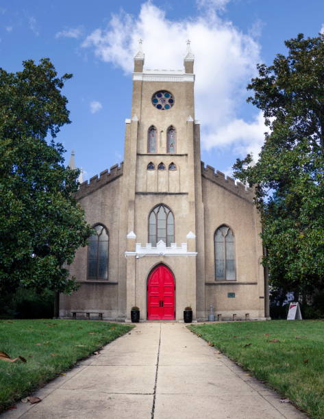 istock church with red doors 639644278