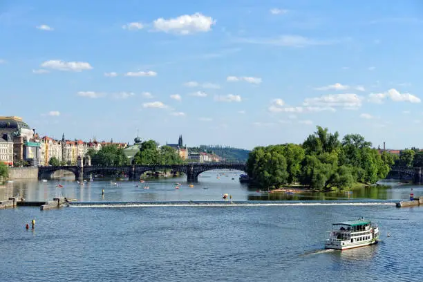 Photo of Vltava river, Prague, Czech Republic.