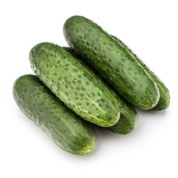 istock Cucumber vegetable isolated on white background cutout 639652518