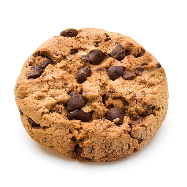 istock Chocolate cookies isolated on white background cutout 639654630