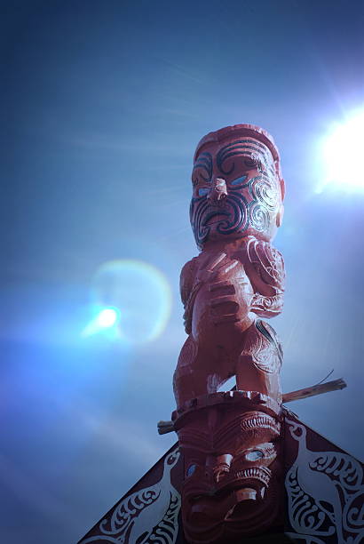 istock Maori Pou Figure, Filtered Solar Flare Style 639658614