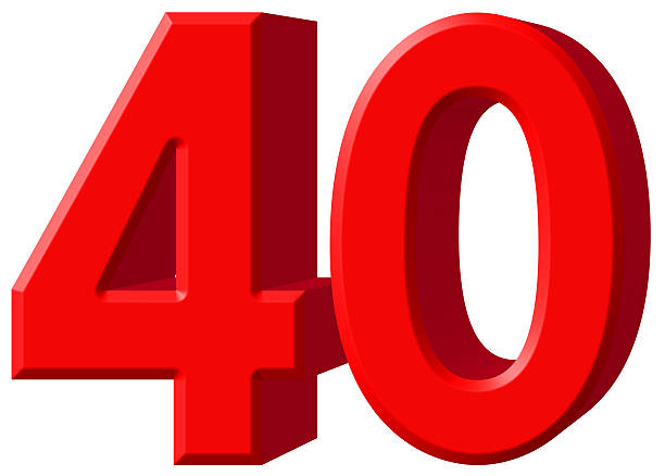 istock Numeral 40, forty, isolated on white background, 3d render 639661144