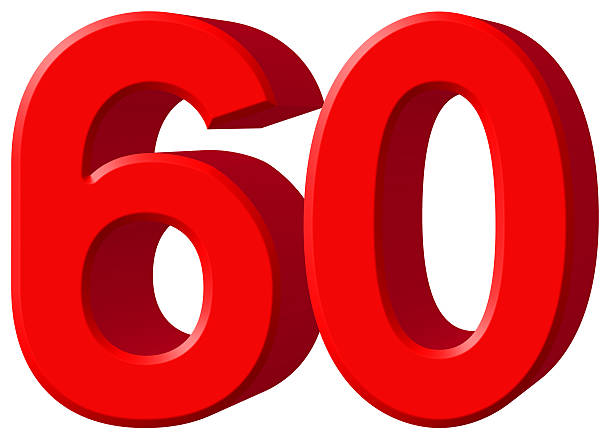 istock Numeral 60, sixty, sixty, isolated on white background, 3d rende 639661794